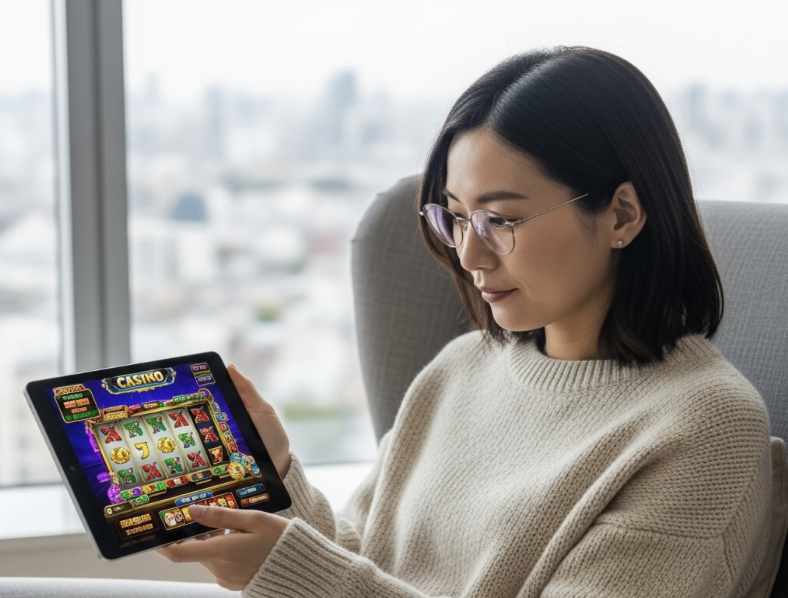 人気オンカジのスロット機能画面